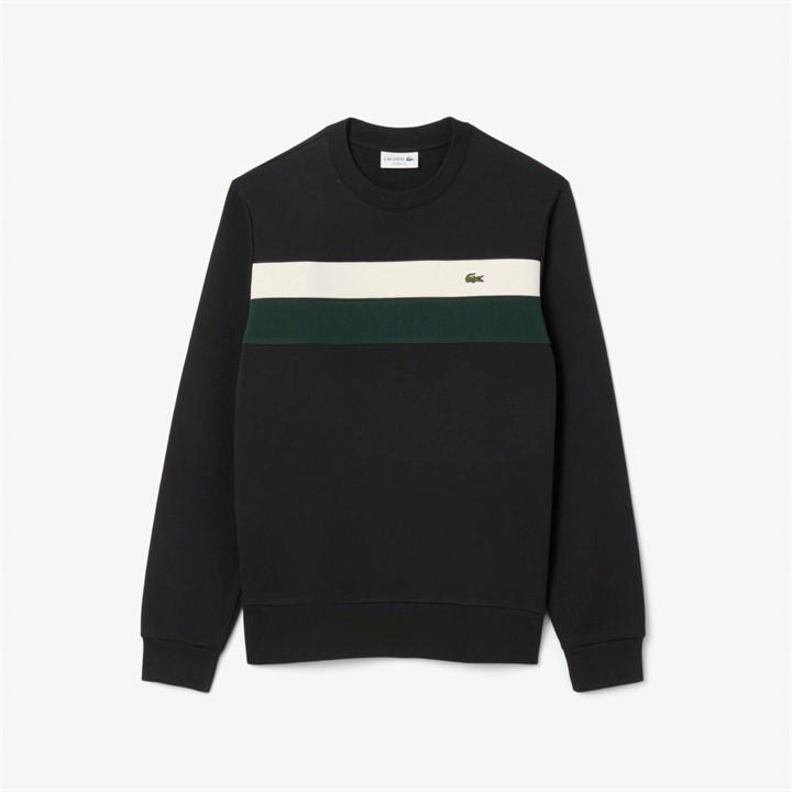 Lacoste Men's Black Cb Crew Sn54 Large