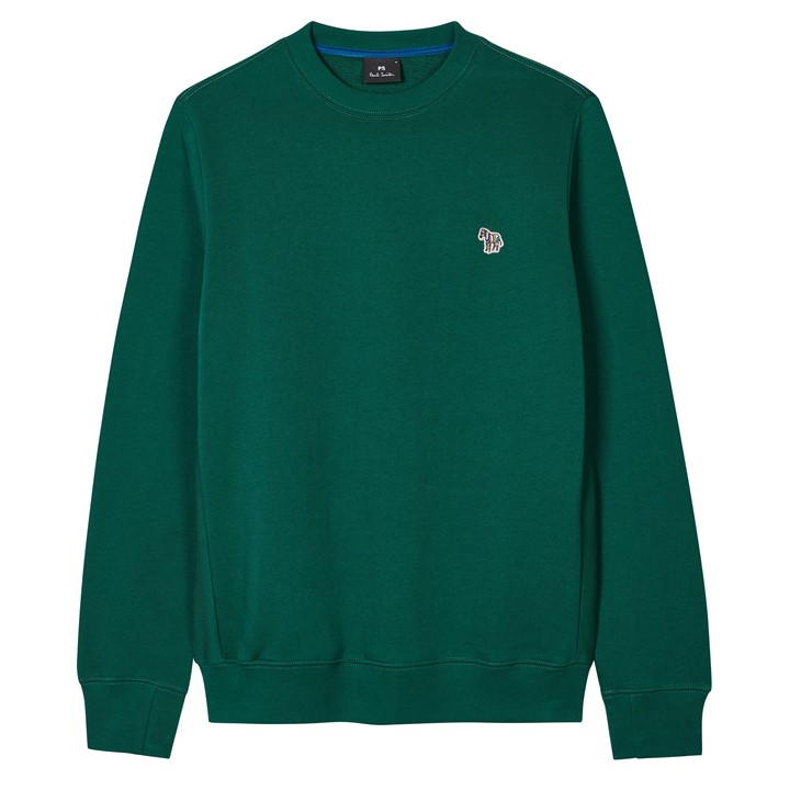 Ps Paul Smith Men's Green Zebra Crew Sweatshirt 2XL