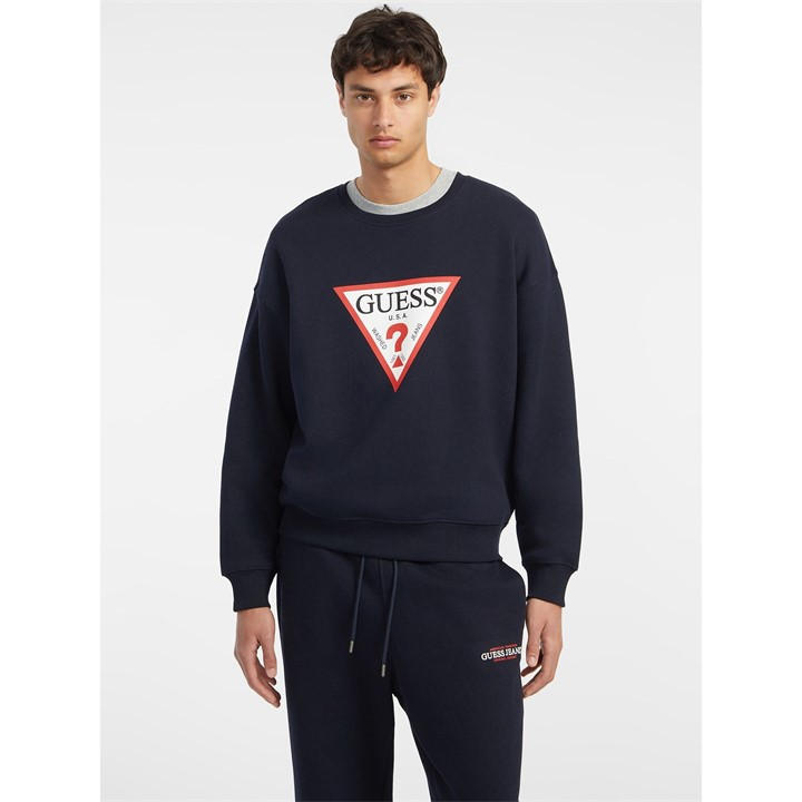 Guess Men's Blue Triange Swt Sn54 Small