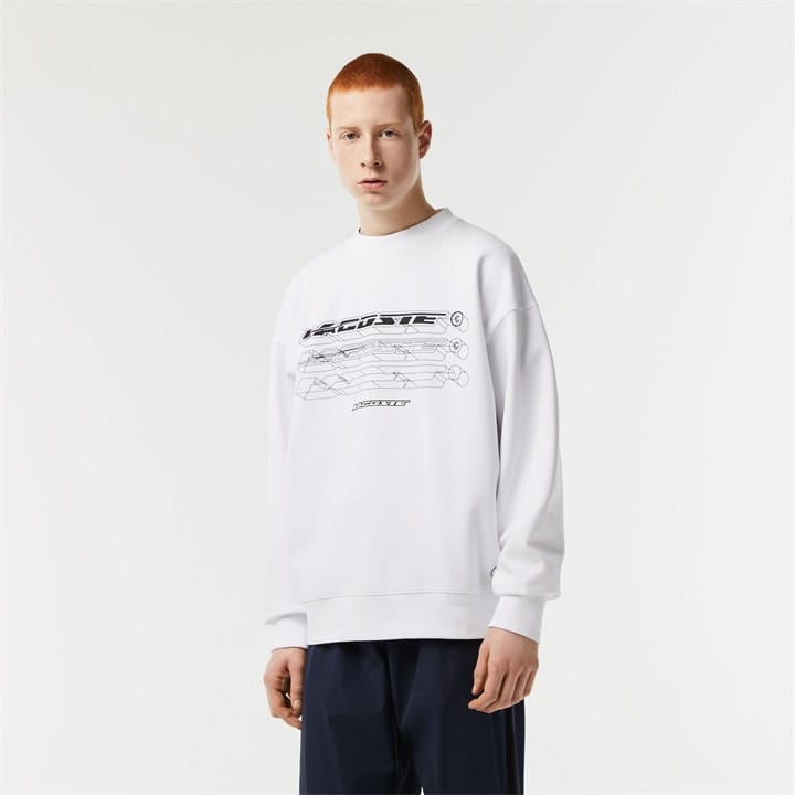LACOSTE LACOSTE RACING CREW SWEATER MEN