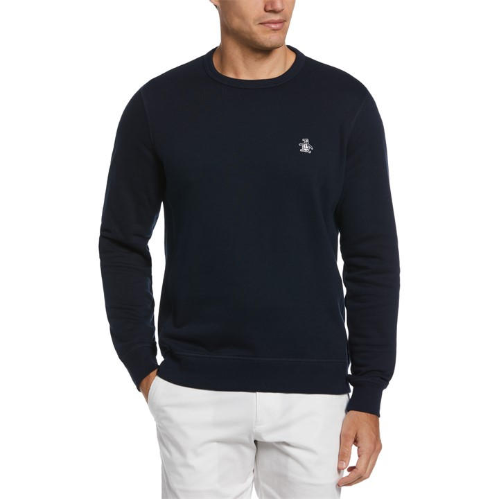 Original Penguin Men's Blue Original Fleece Crew Sweater 2XL