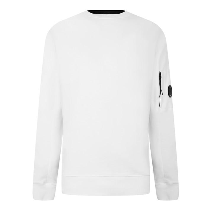 Cp Company Men's White Lens Crew-Neck Sweatshirt 2XL