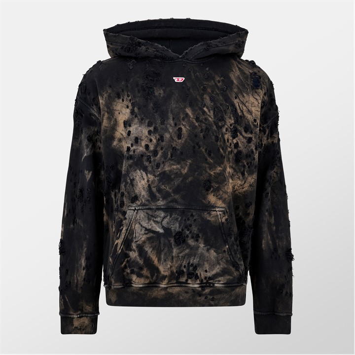 DIESEL EXTREME DISTRESSED ACID WASH HOOD