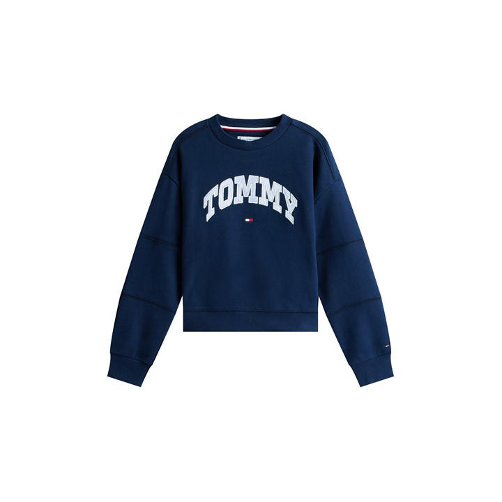 Tommy Hilfiger Girls Blue Tommy Varsity Crew Jn54 Size 9
