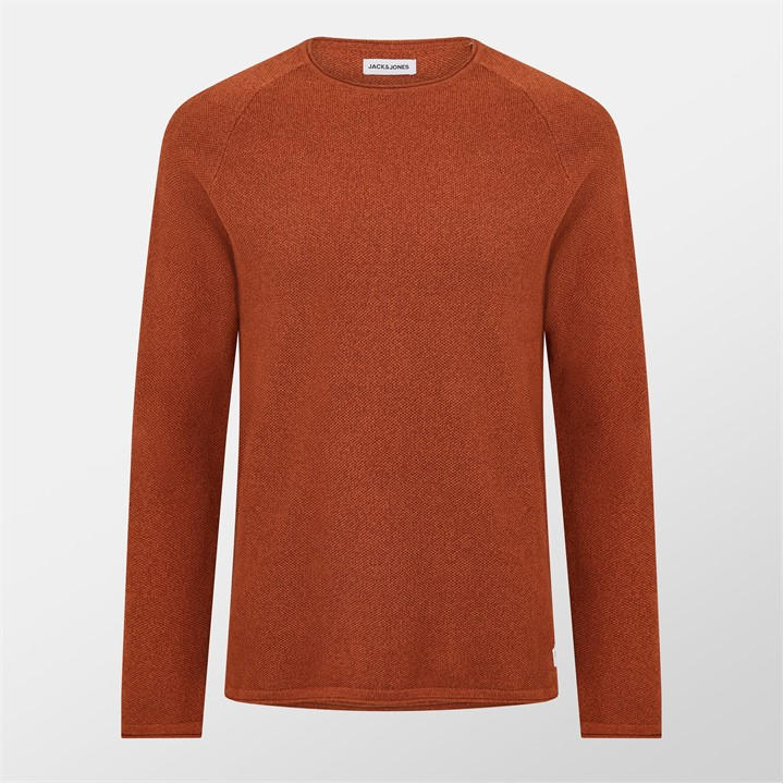 Jack And Jones Men's Brown Melange Sweater Large