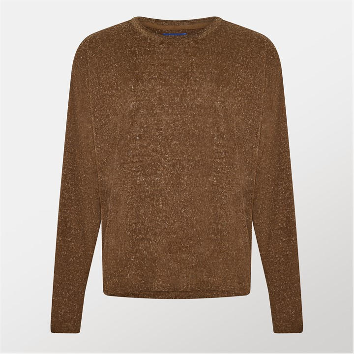 Jack And Jones Men's Brown Melange Sweater Large