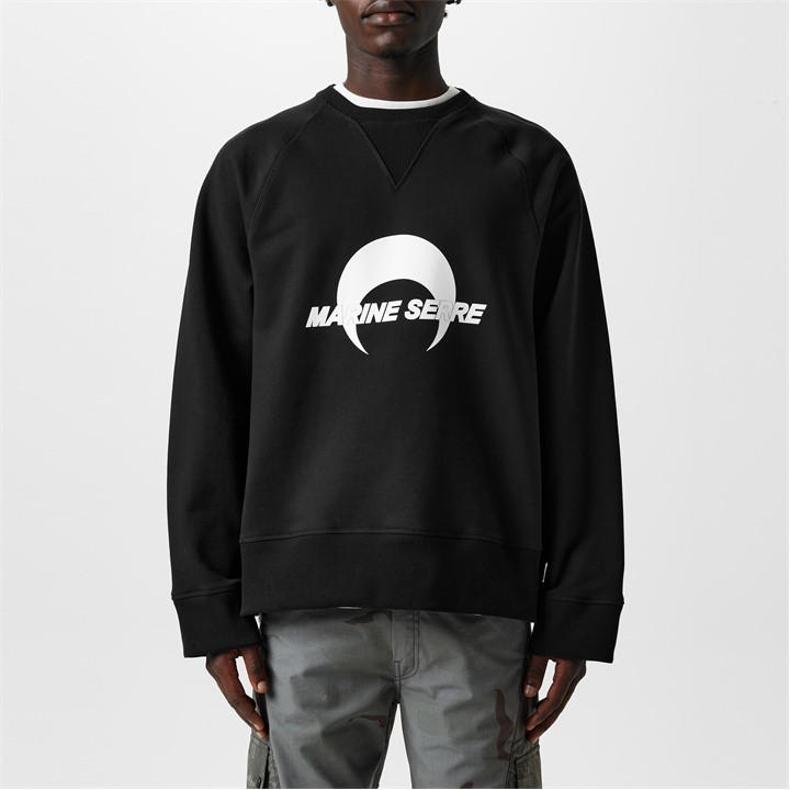Black - MARINE SERRE - Logo Sweatshirt