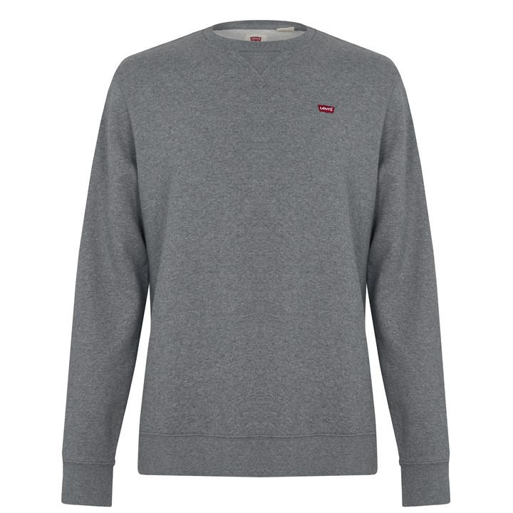 Levis Men's Grey New Original Crew Neck Sweater Extra Large