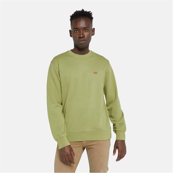 Levis Men's Green New Original Crew Neck Sweater Extra Large