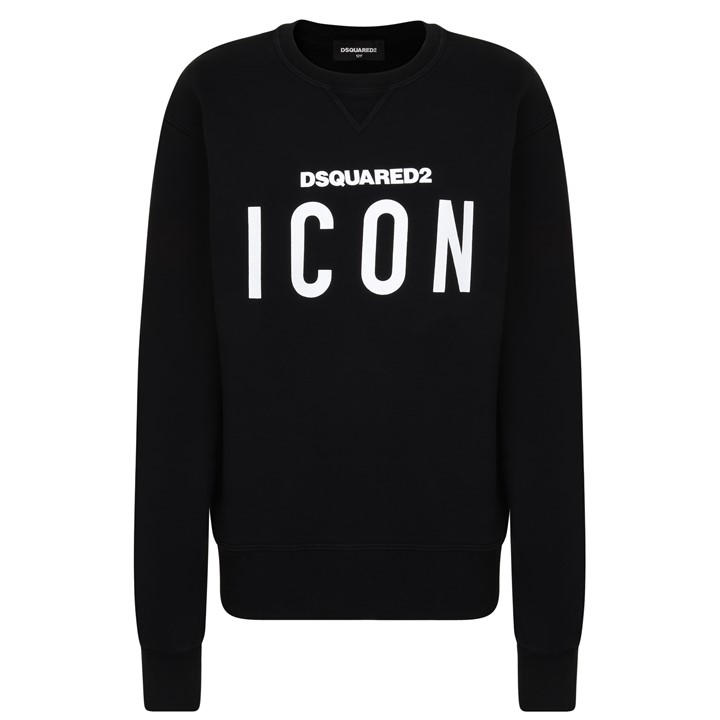 Dsquared2 Boys Black 'S Icon Basic Logo Sweatshirt Size 13