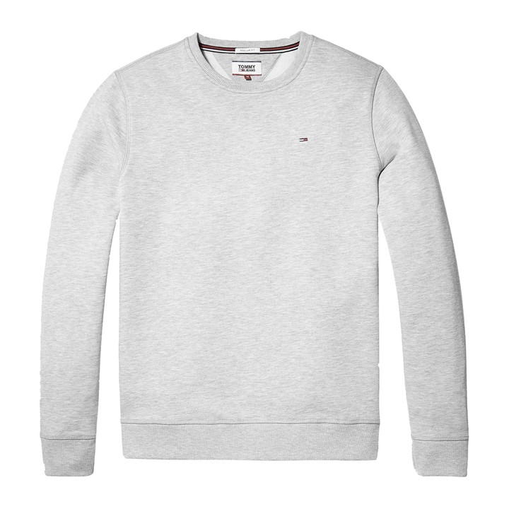 Tommy Jeans Men's Grey Neck Sweatshirt Medium