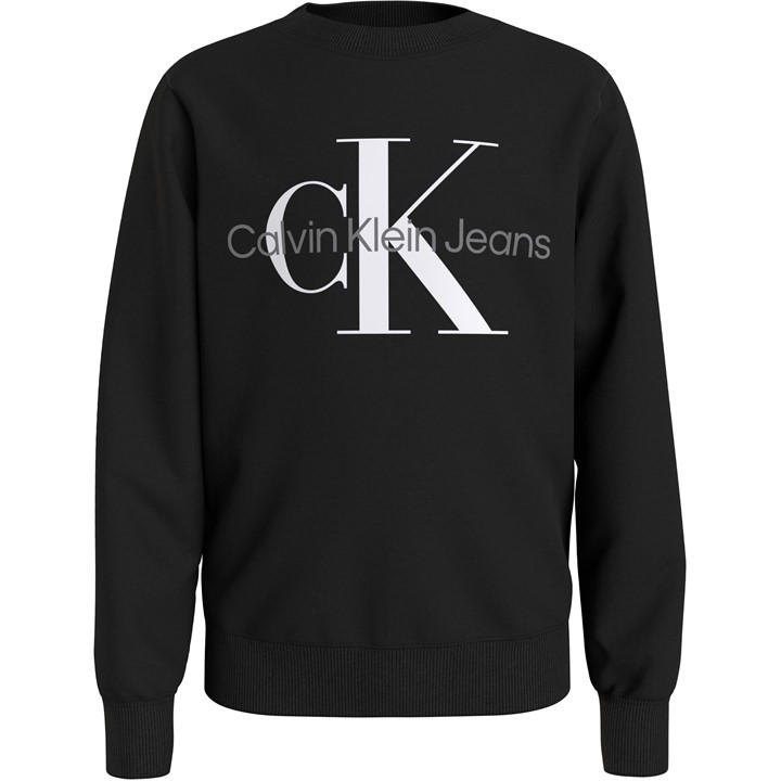 Calvin Klein Jeans Unisex Kids Black Sweatshirt Jumior -