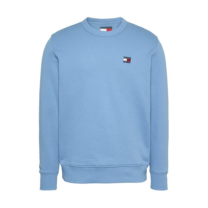 Tommy Jeans Men's Blue Tjm Reg Badge Crew Ext Small