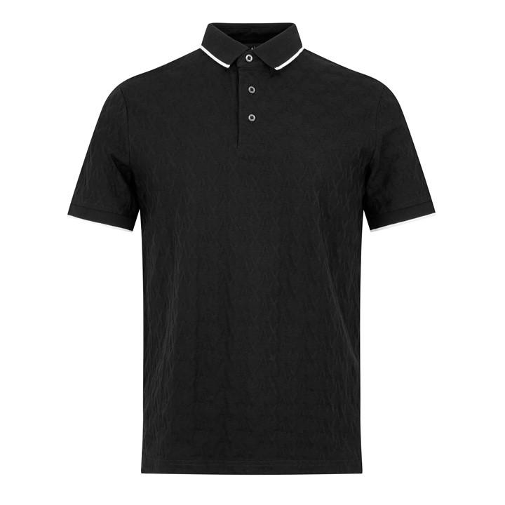 Armani Exchange Men's Black Polo Shirt 2XL