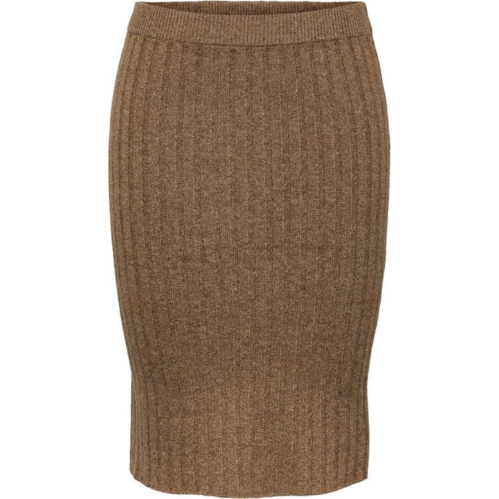 PIECES RIB-KNIT SKIRT