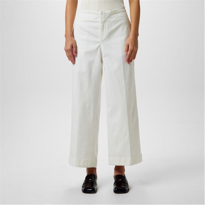 HUGO BOSS WOMEN'S C_TAHIANA-D TROUSERS, CONCEALED BUTTON FASTENING