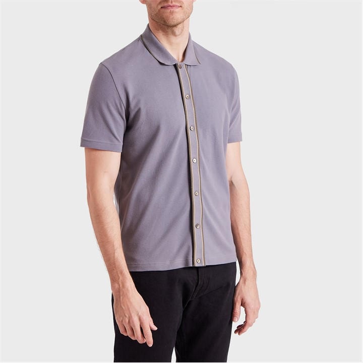 PS BY PAUL SMITH CONTRAST PLACKET SHORT SLEEVE SHIR