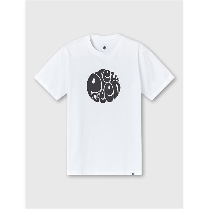 Pretty Green Illespie Logo Ts Sn00 In White