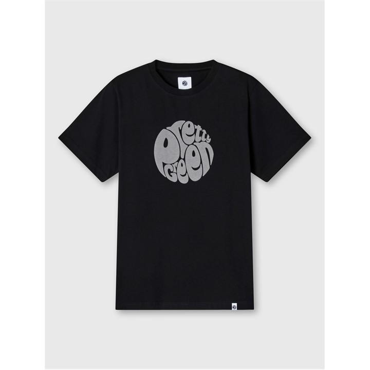 Pretty Green Illespie Logo Ts Sn00 In Black