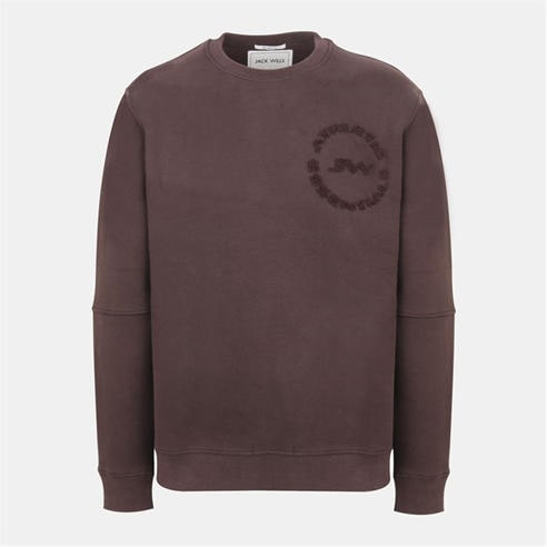 Jack Wills - Men's Boucle Cotton Long Sleeve Oversized Fit Crew Sweatshirt