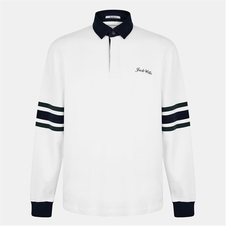 JACK WILLS STRIPE RUGBY SWEATSHIRT