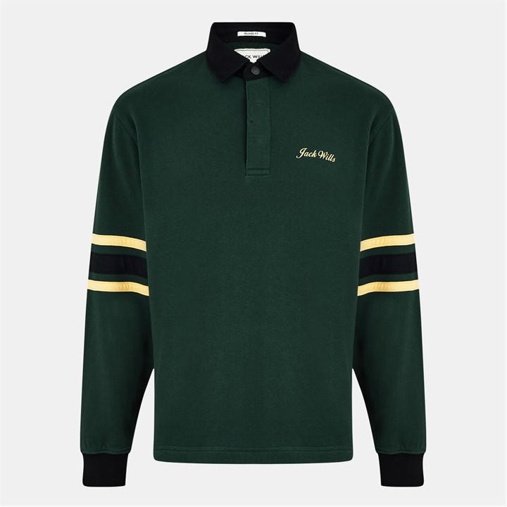 JACK WILLS STRIPE RUGBY SWEATSHIRT