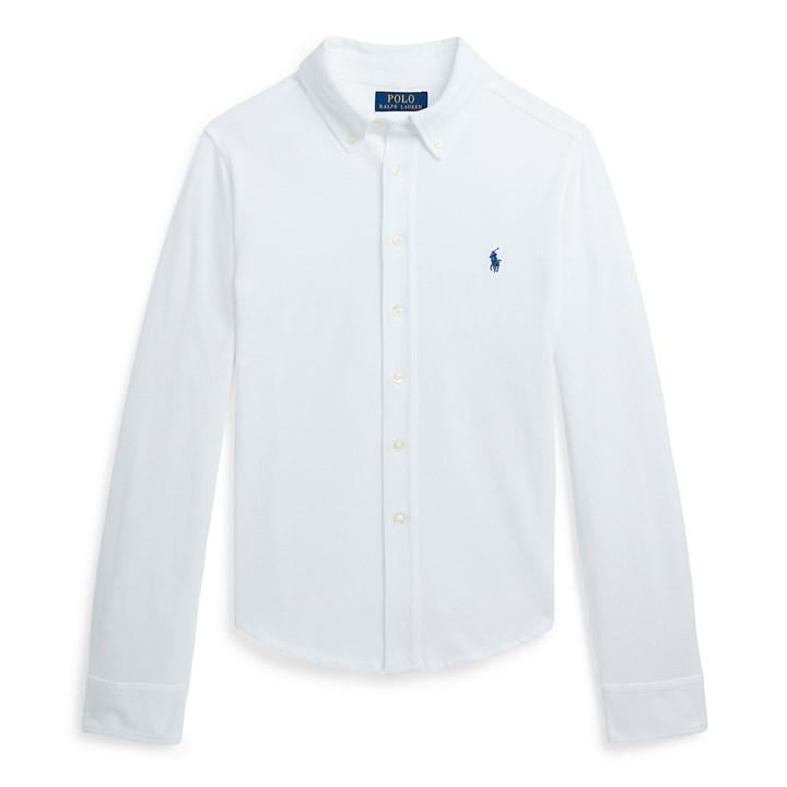Polo Ralph Lauren Boys White Featherweight Long Sleeve Shirt Juniors
