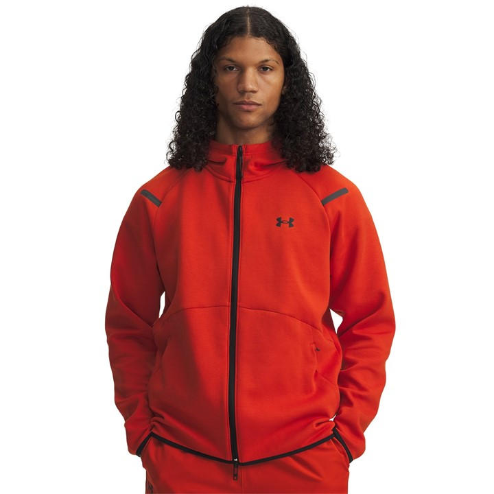Under Armour Men's Orange Armour Ua Unstoppable Flc Fz Hd Eu Hoody Medium