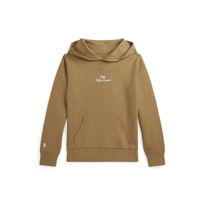 Polo Ralph Lauren Boys Brown Logo Double-Knit Hoodie Juniors