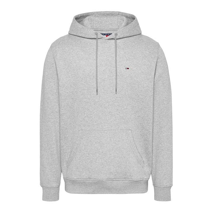 Tommy Jeans Men's Grey Flag Hoodie Extra Large