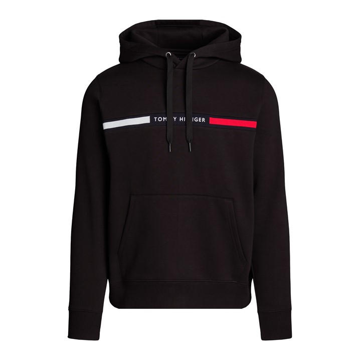 Tommy Hilfiger Men's Black Pullover Hoodie Extra Large