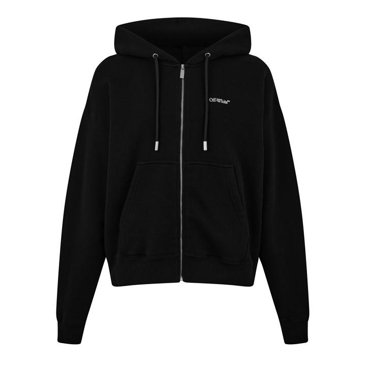 OFF-WHITE MEN'S WIND ARROW ZIP HOODIE