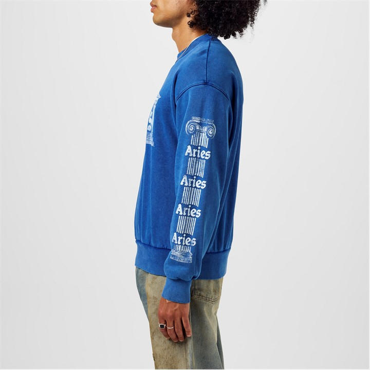 ARIES Aged Ancient Column Sweat Blue FRASERS