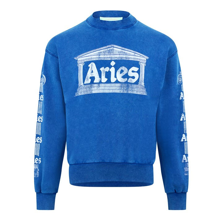 ARIES Aged Ancient Column Sweat Blue FRASERS
