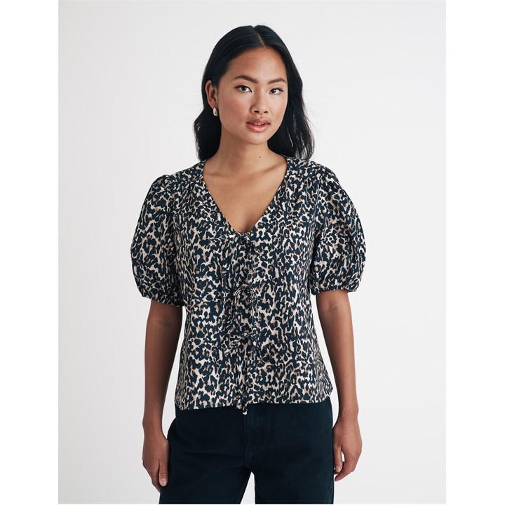 NOBODY'S CHILD BERNADETTA TIE-FRONT TOP