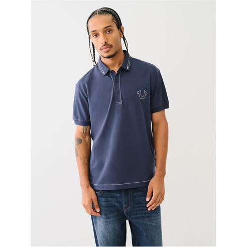 True Religion - Big T Embroidered Polo Shirt