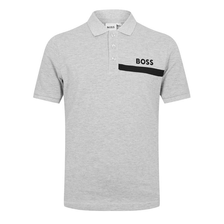 Boss Boys Grey Logo Polo Juniors Size 15
