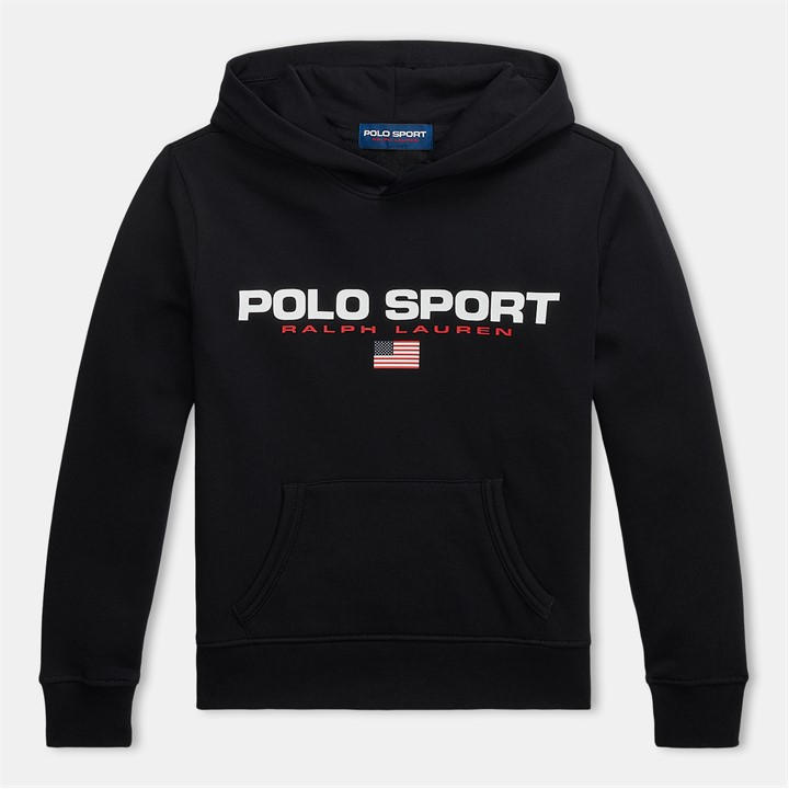 Polo Sport By Ralph Lauren Boys Black Logo Hoodie Juniors