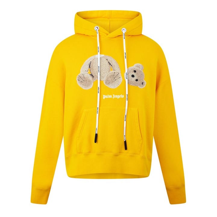PALM ANGELS DRAWSTRING BEAR HOODIE
