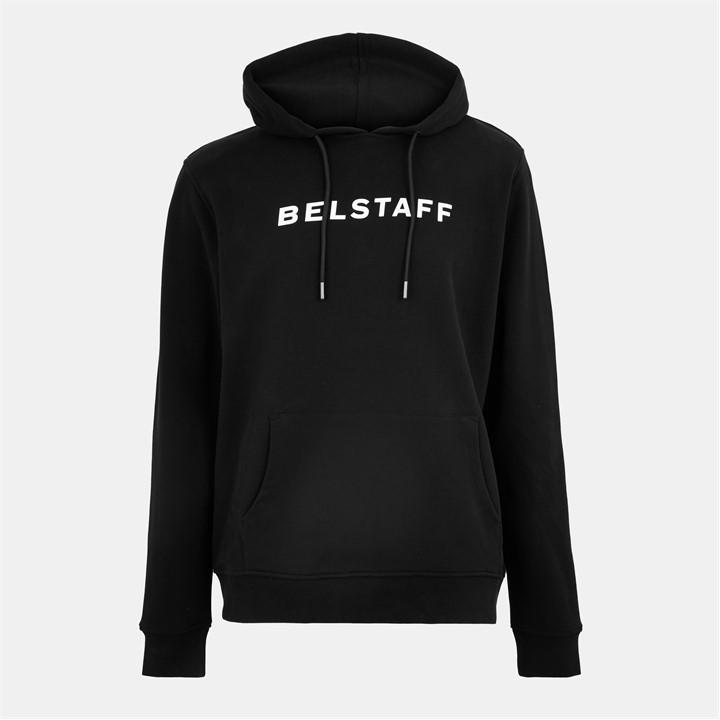 Belstaff Men's Black Logo Hoody Sn54 3XL
