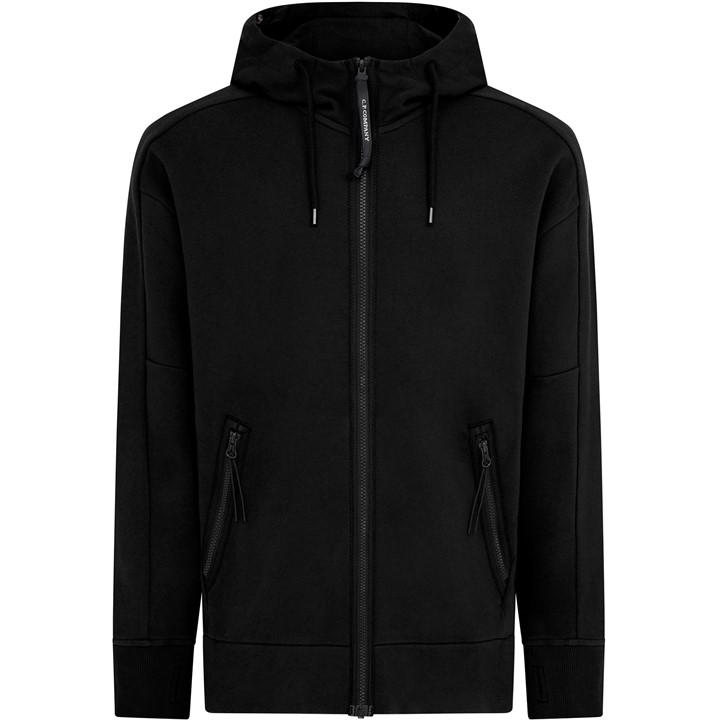 Cp Company Men's Black Goggle Full-Zip Hoodie