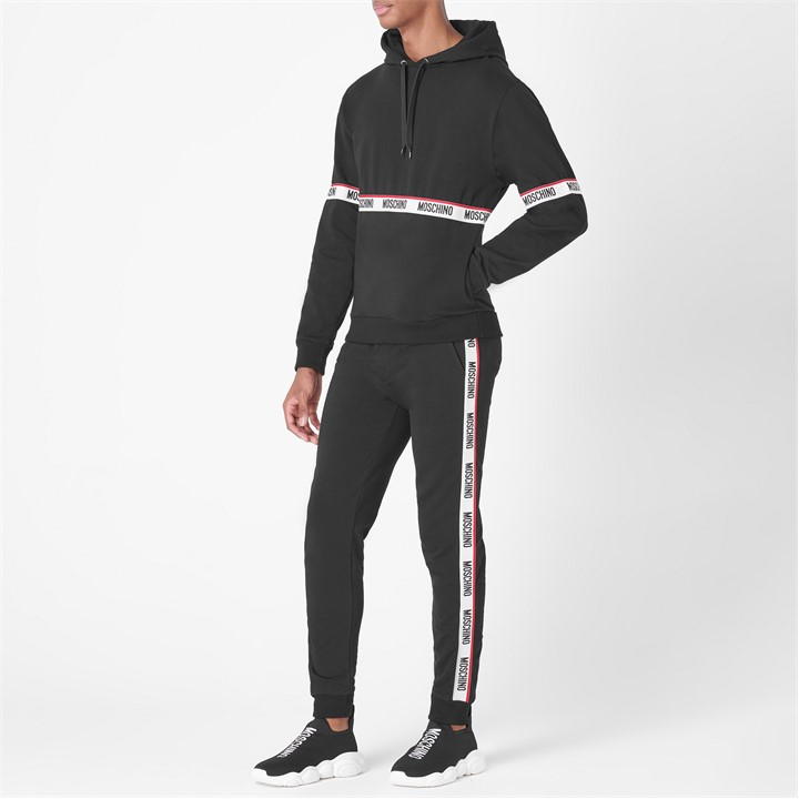 Black - MOSCHINO - Tape Oth Hoodie