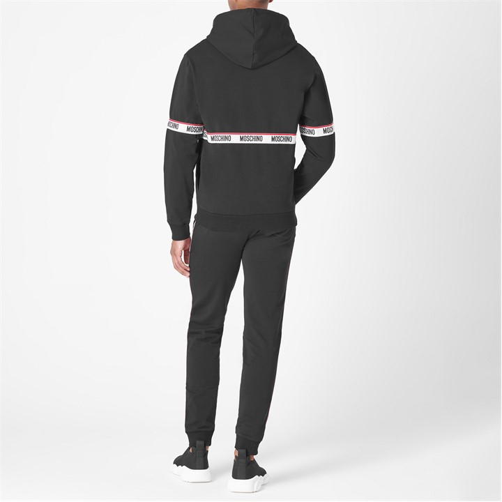 Black - MOSCHINO - Tape Oth Hoodie