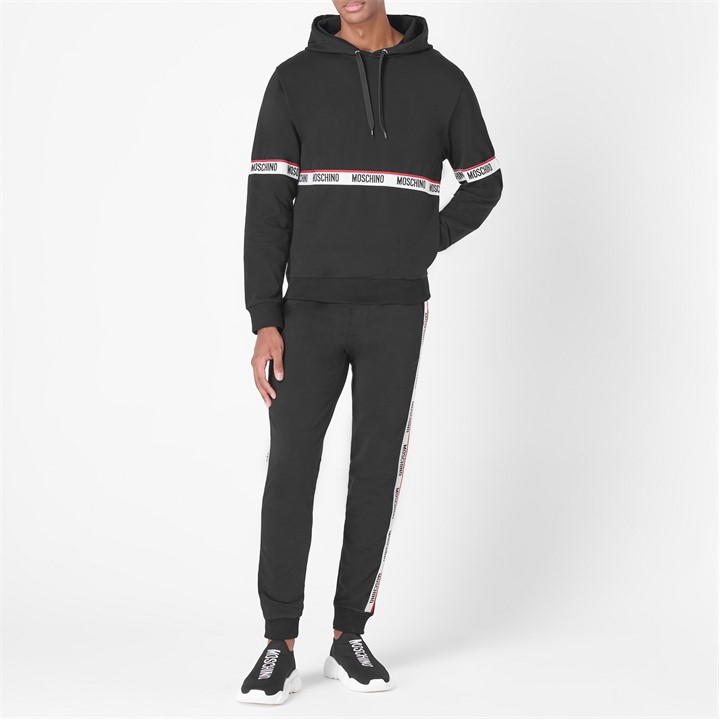 Black - MOSCHINO - Tape Oth Hoodie