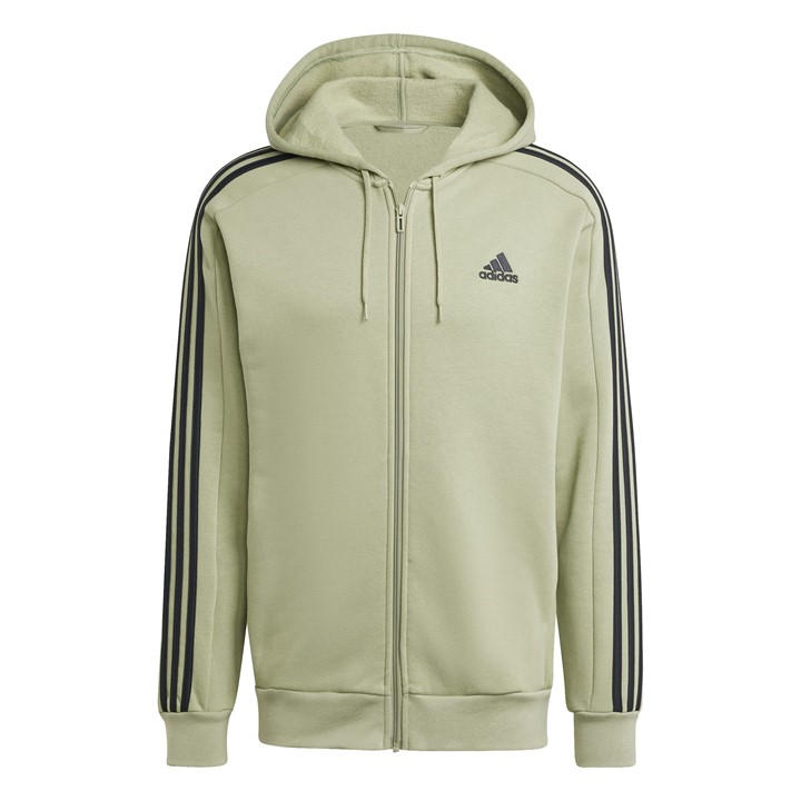 ADIDAS ORIGINALS ESSENTIALS FLEECE 3-STRIPES FULL-ZIP HOODIE MEN