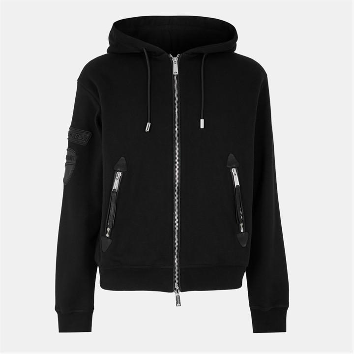 Dsquared2 Men's Black Dsq Ducati Zip Hoodie