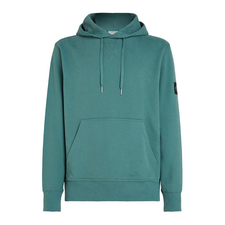 Calvin Klein Jeans Men's Green Badge Hoodie Medium