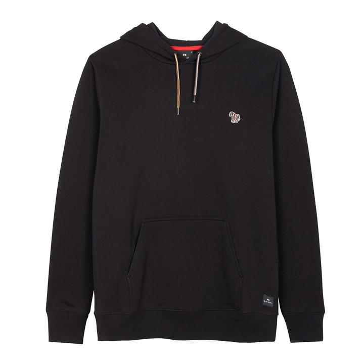 Ps Paul Smith Men's Black Zebra Logo Oth Hoodie Large