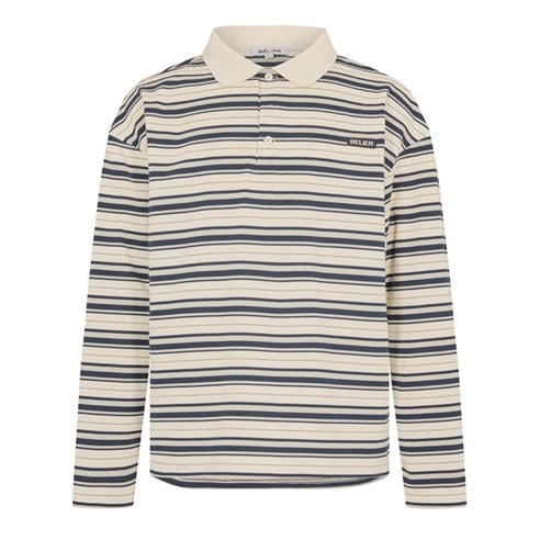 BELIER - Men's Stripe Long Sleeve Rugby Polo Shirt