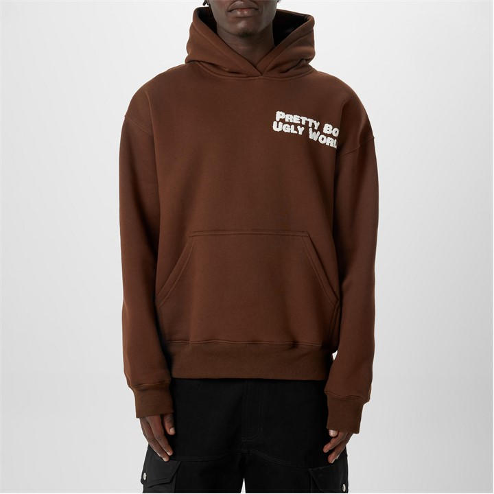 Brown - PRETTY BOY UGLY WORLD - World Hoodie